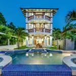 House view from the beach