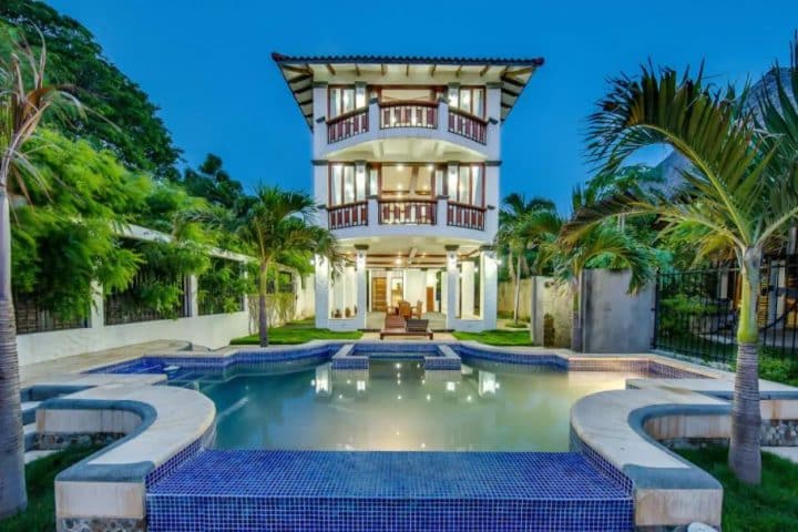House view from the beach