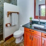 Bathroom sink and toilet