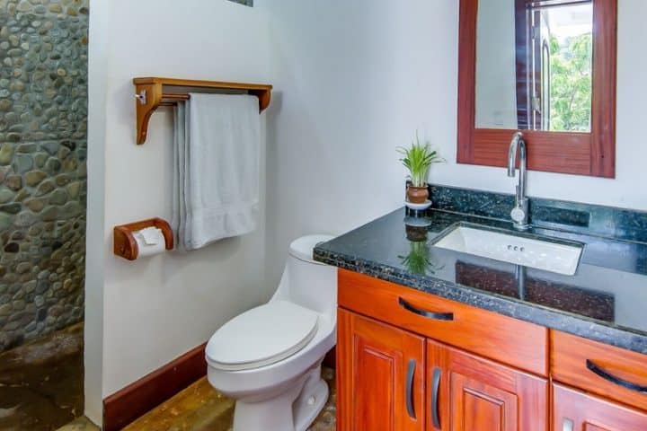 Bathroom sink and toilet