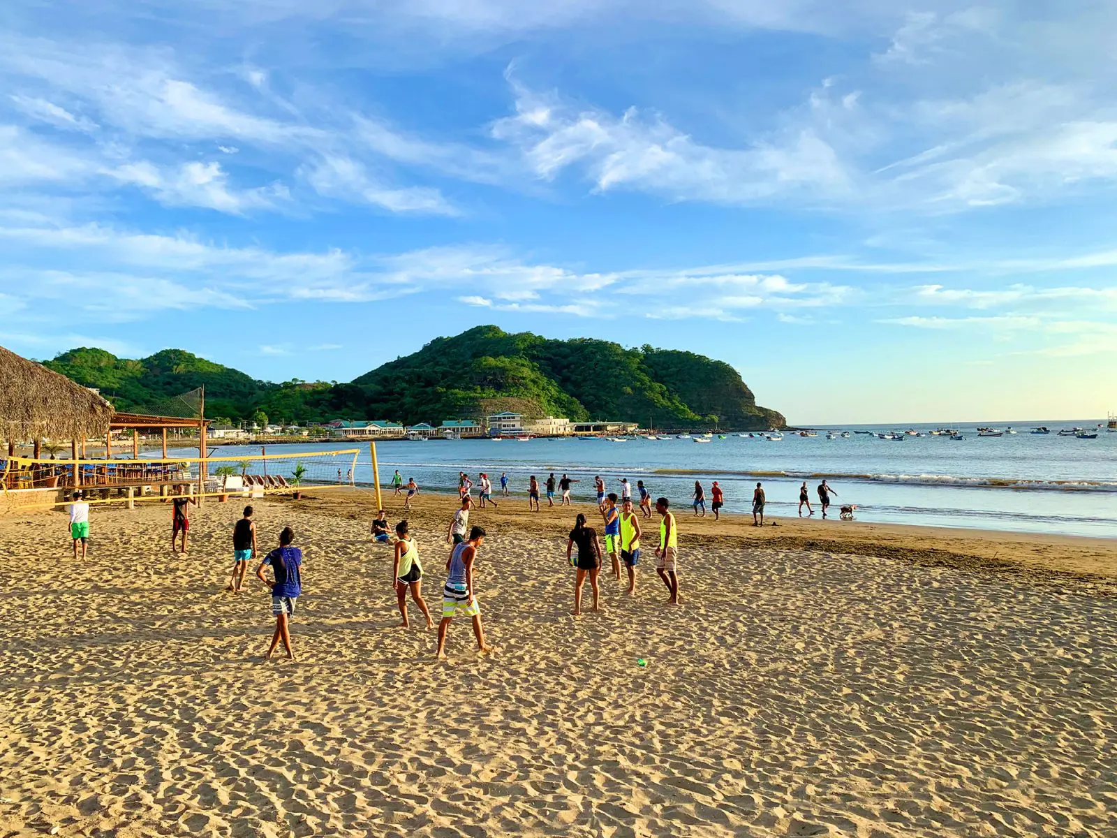 Playing Volley Ball at Beach