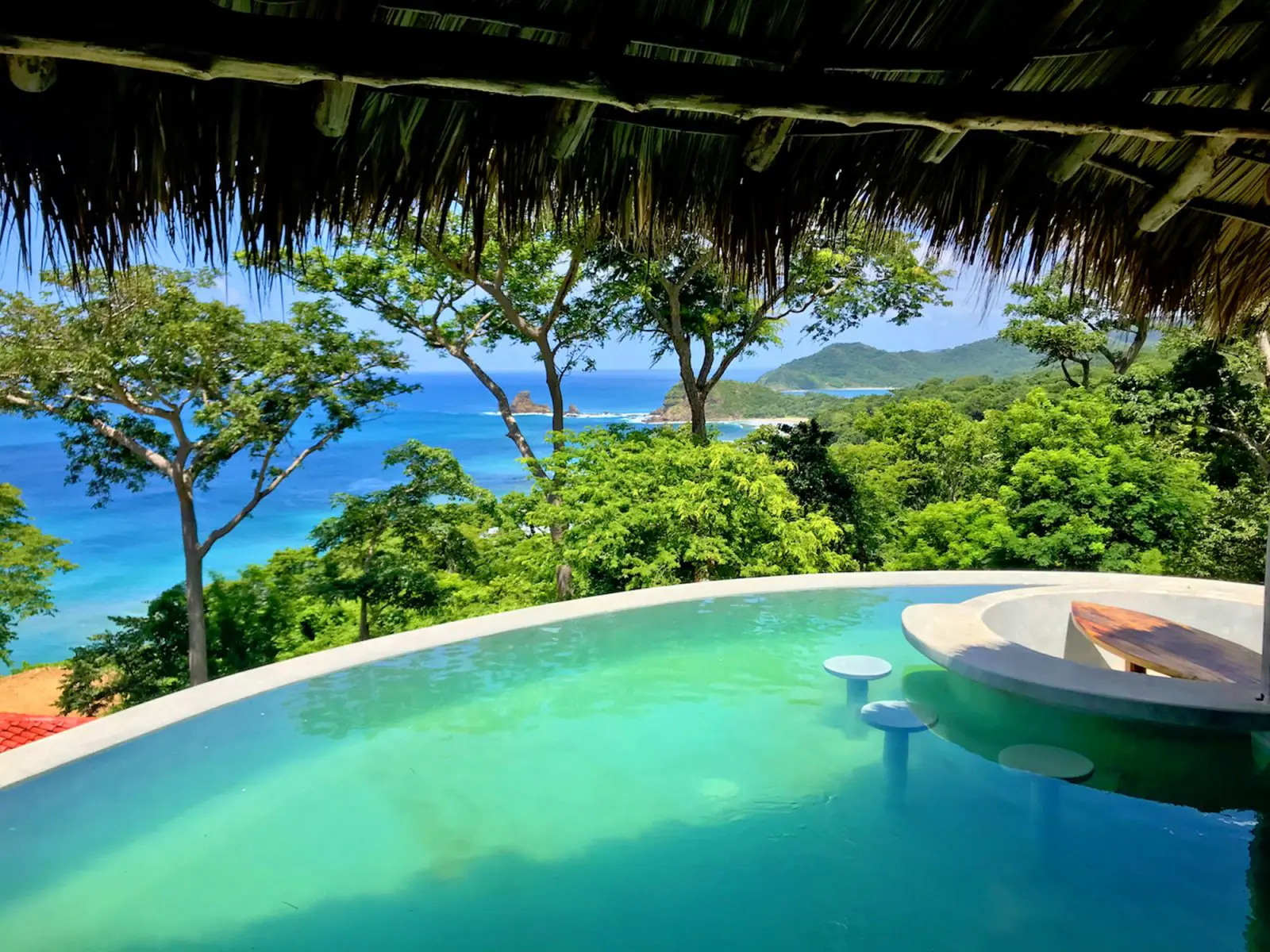 Infinity pool overlooking ocean