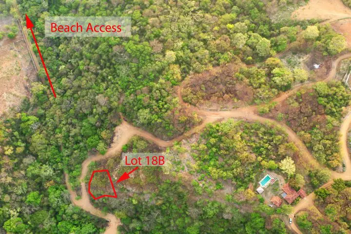 Lot 18B w property corners and beach access