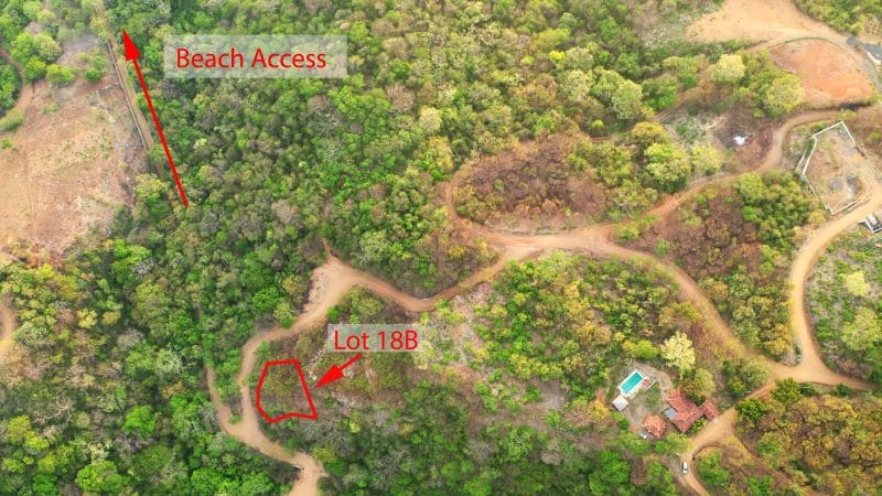 Lot 18B w property corners and beach access