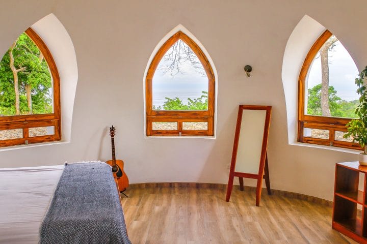 One of the dome house bedrooms.