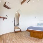 Bedroom in Casa Domos dome house.