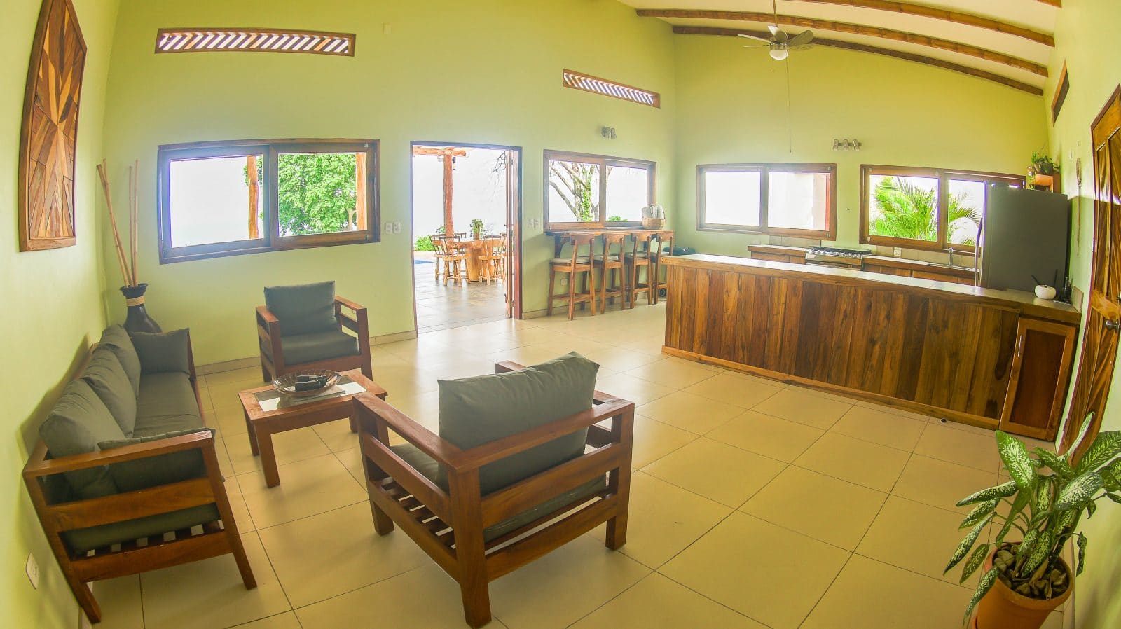 Indoor lounge area.