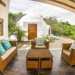 Outdoor lounge at Casa Domos.