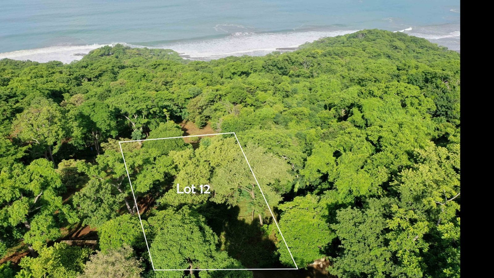 You can see the ocean and hear the sound of the surf from lot 12.