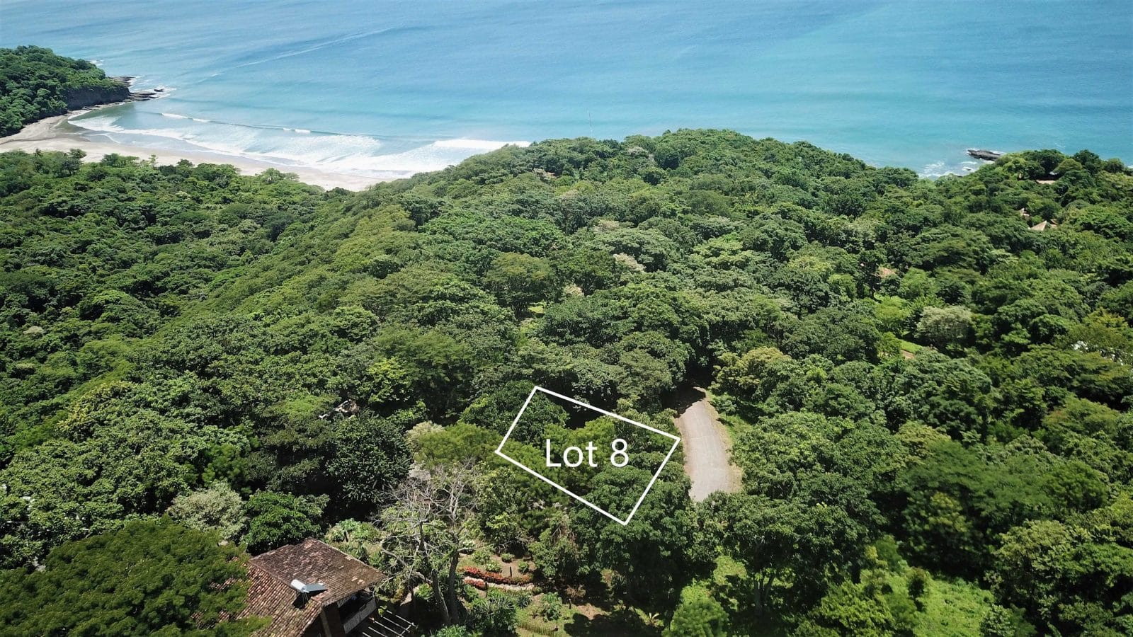 This lot is a short walk from the beach.