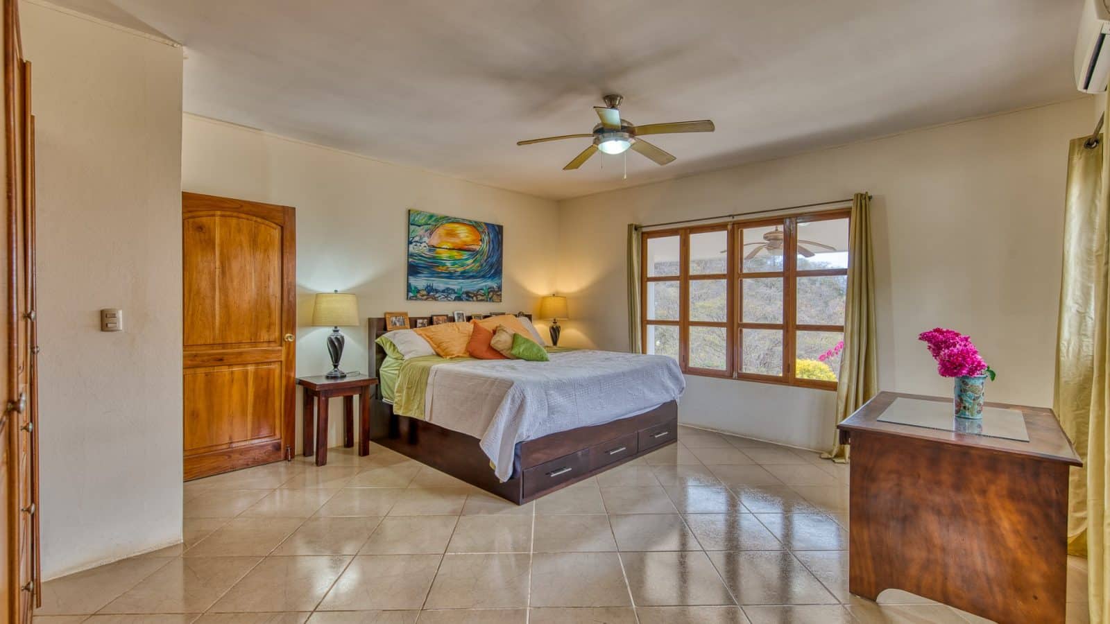 The master bedroom in Casa Blanca.
