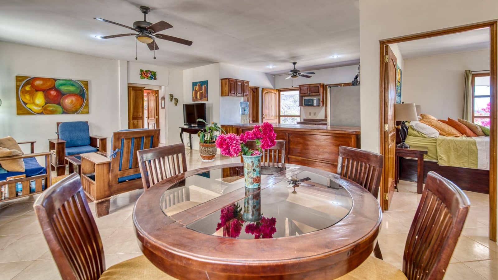 The open concept living in Casa Blanca gives you plenty of space.