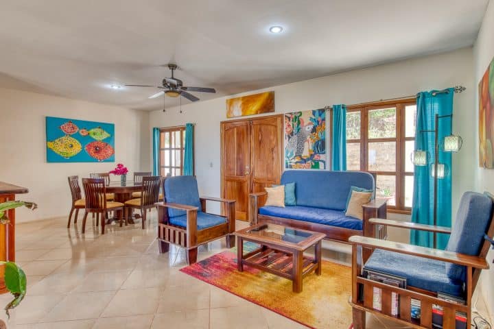 The living room in Casa Blanca.