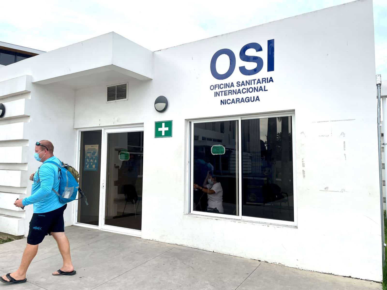 The Health Window where you present your Covid Test when you are traveling to Nicaragua by land.