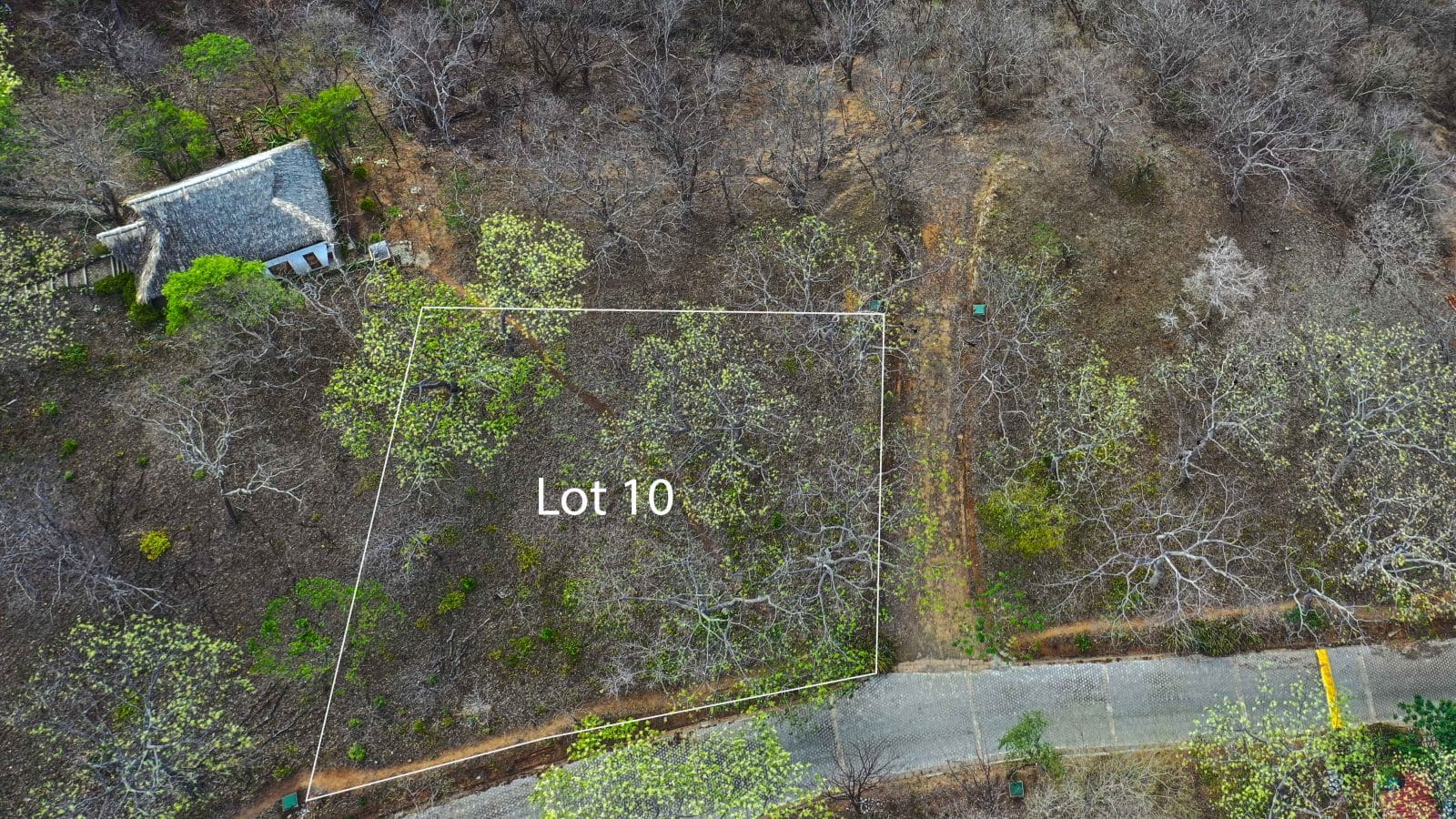 This lot with a view has road access on two sides.