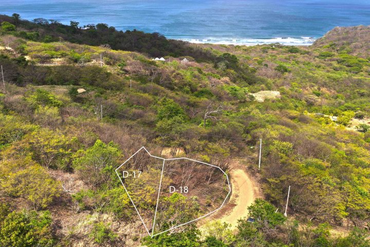 Ocean View Lot near Playa Yankee has road frontage on two sides.