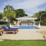Backyard pool side view Alt