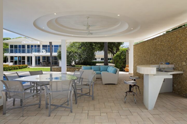 Exterior patio lounge area