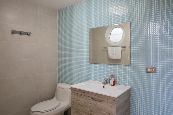 Pool area bathroom