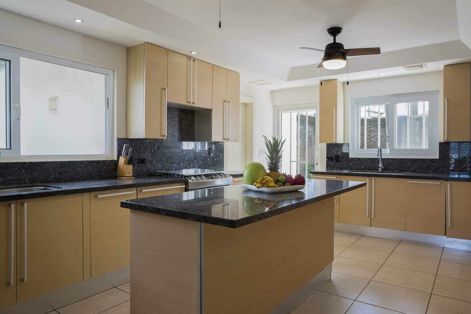 Interior kitchen area angle 1