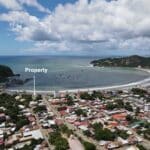 Areal View of San Juan del Sur Bay.