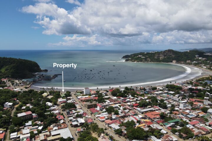 Areal View of San Juan del Sur Bay.