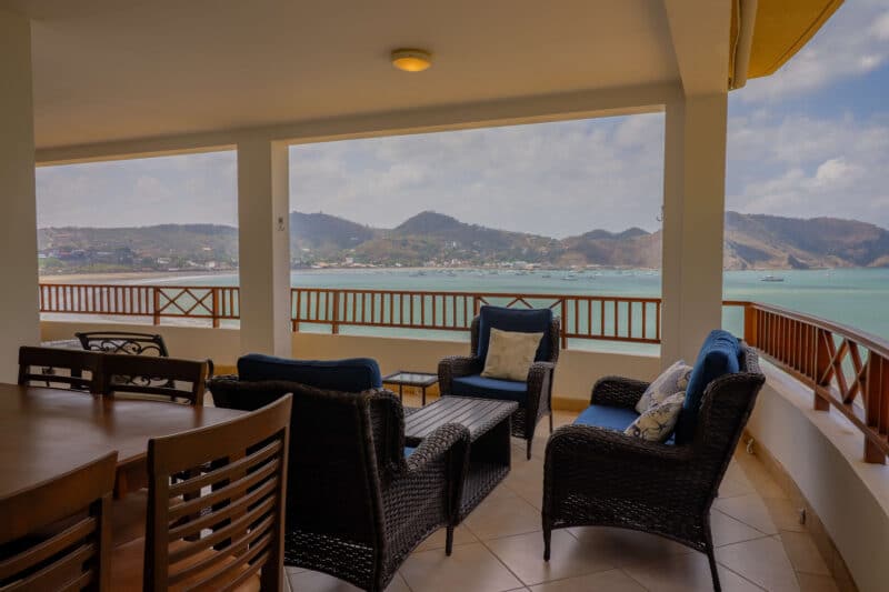 Panoramic View of San Juan del Sur Bay from Living Area.