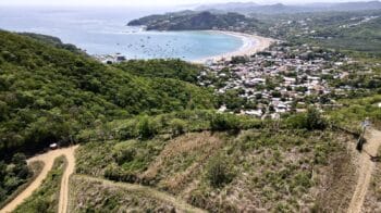 Areal view at San Juan Del Sur Bay.