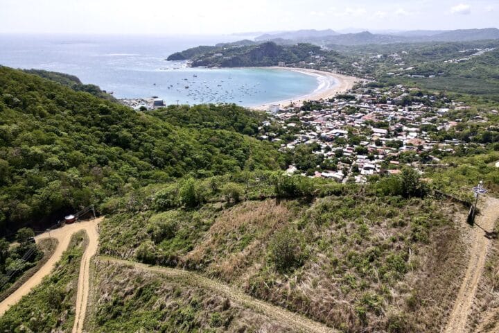 Areal view at San Juan Del Sur Bay.