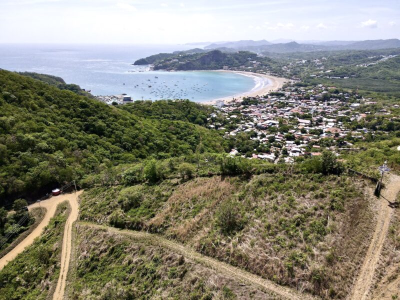 Areal view at San Juan Del Sur Bay.