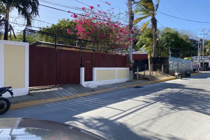 Frontage of property on main road