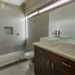 Bathroom with dual vanity