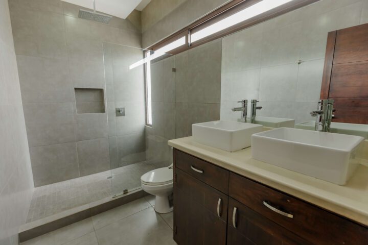 Bathroom with dual vanity