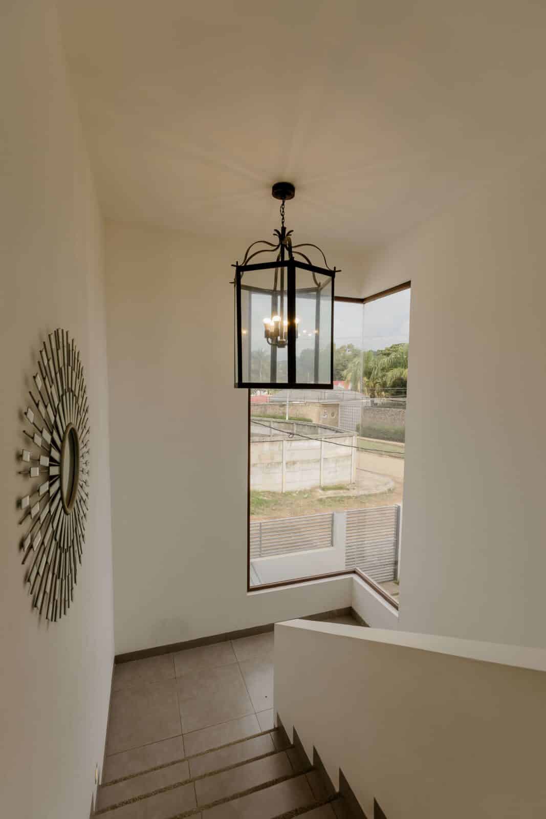 Double height ceiling stairwell