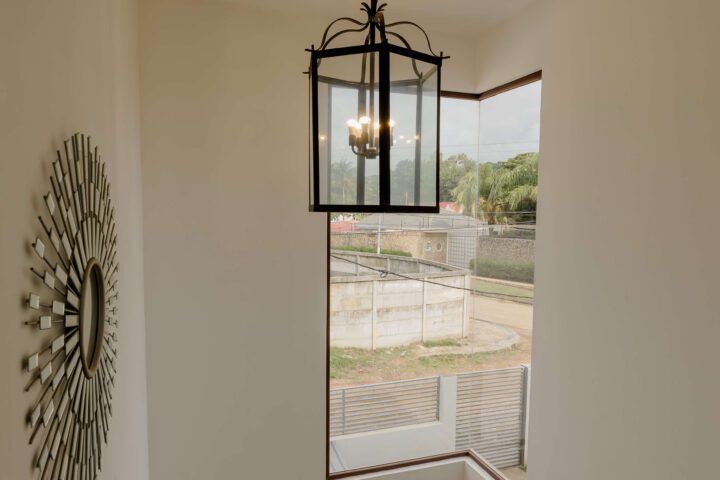 Double height ceiling stairwell