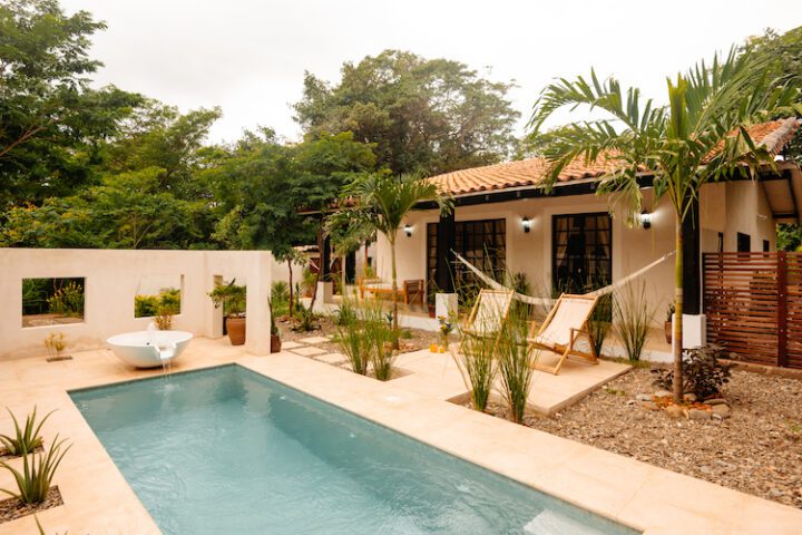 Pool in Backyard of Escamequita Home Near Beach