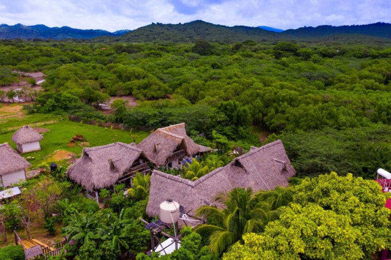 aerial view of Eco Lodge in Popoyo
