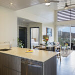 Island and living room photo