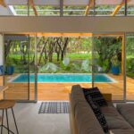 Pool view from the inside of the house