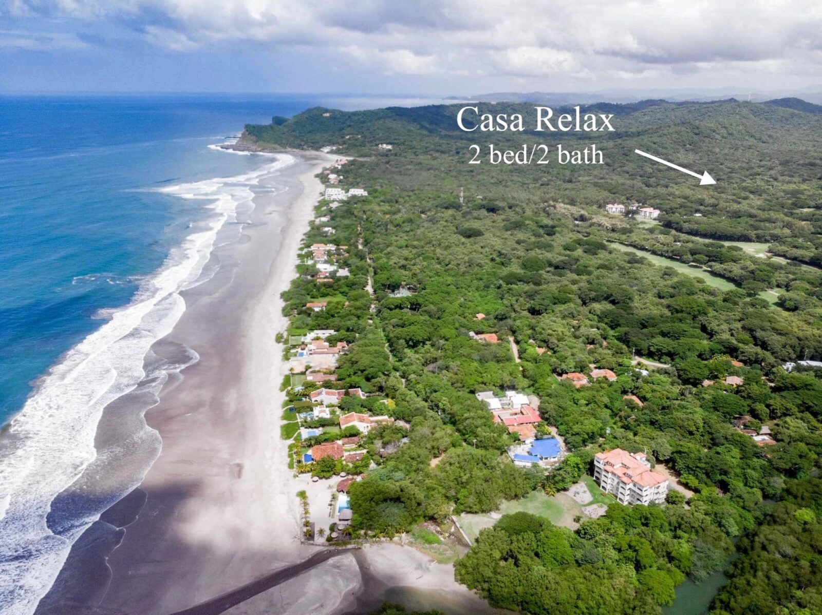 Aerial photo with the location mark
