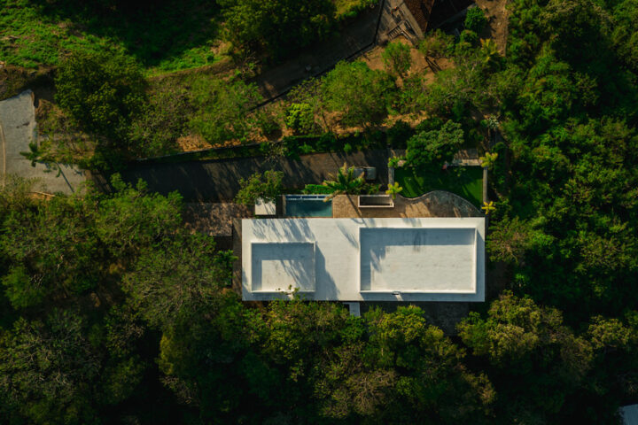 Aerial Shoot of the roof of the house