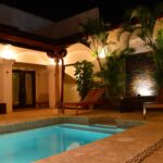 Pool light at night