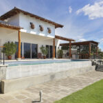 Back of the house terrace and pool view