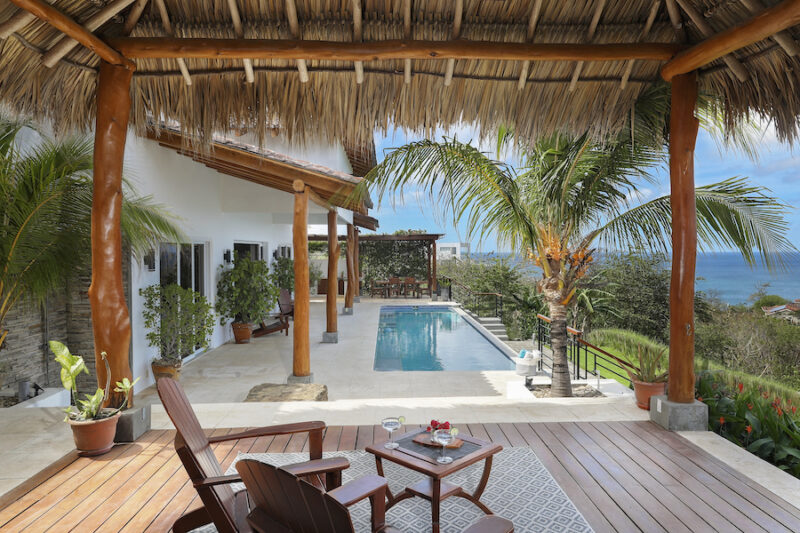 Oceanview from terrace with chairs