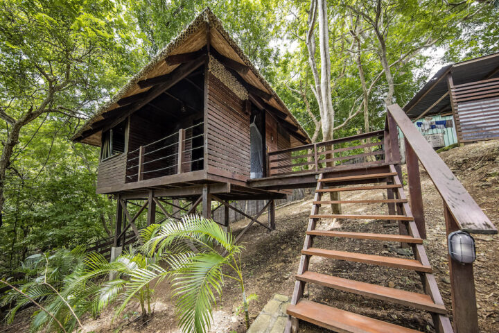 Stairs and bungalow view