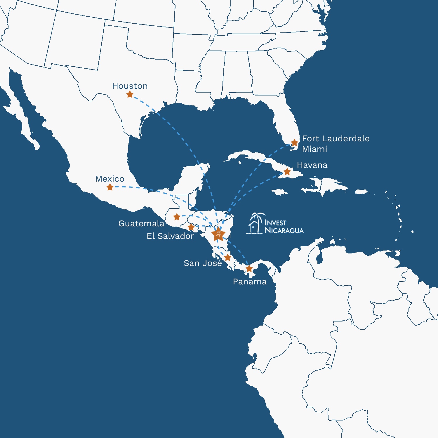 Nicaragua Flight Paths