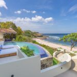 Beachfront view from the pool
