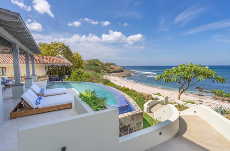 Beachfront view from the pool