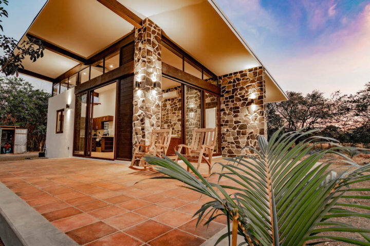 Modern Surf Retreat in Popoyo with stone walls