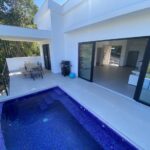 pool area in Panoramic Bay View Home